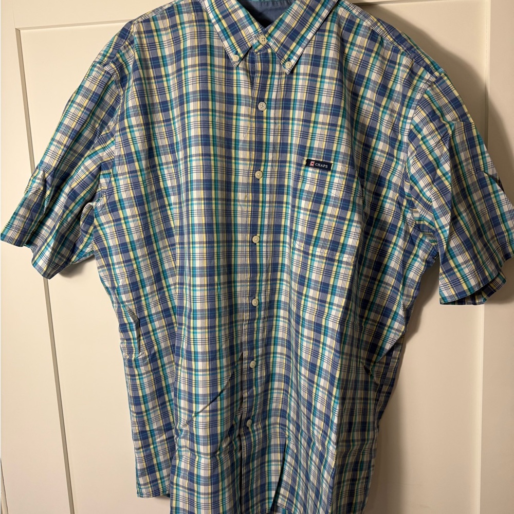Chaps Multicolor Plaid Button Down Shirt